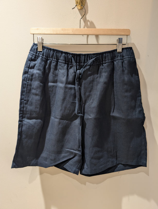 Linen Shorts - Navy