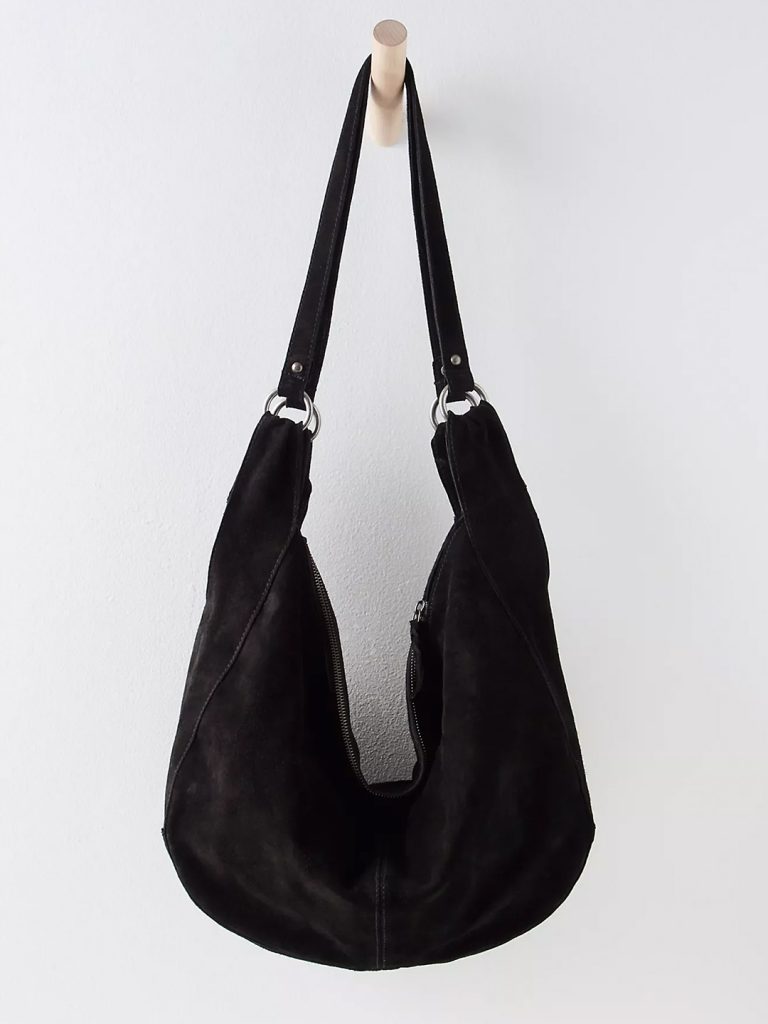 Roma Suede Tote Bag Black