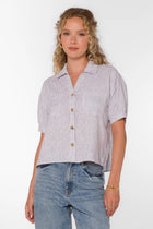Selena Black Stripe Shirt