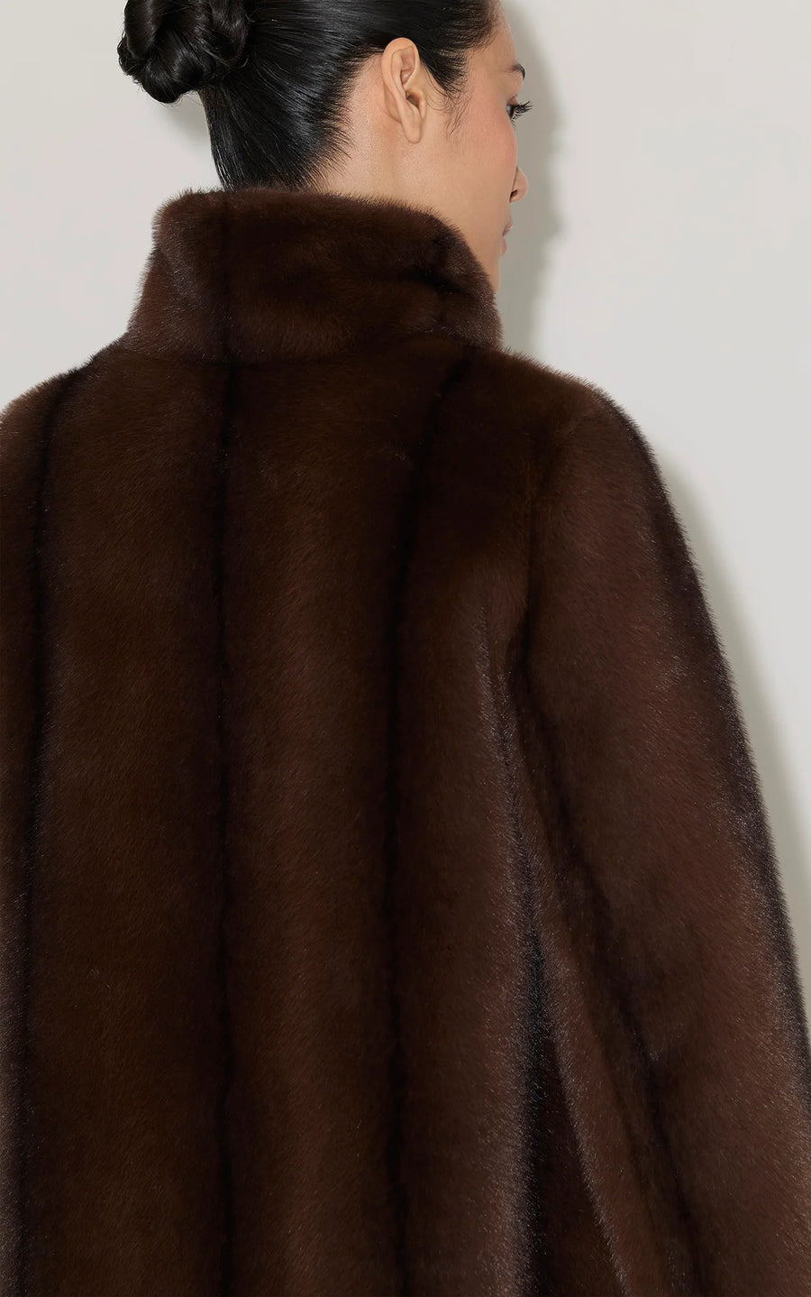 SHEILA-Faux Mink Fur Swing Coat Sale price