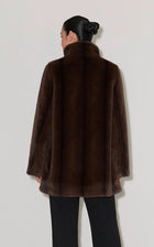 SHEILA-Faux Mink Fur Swing Coat Sale price