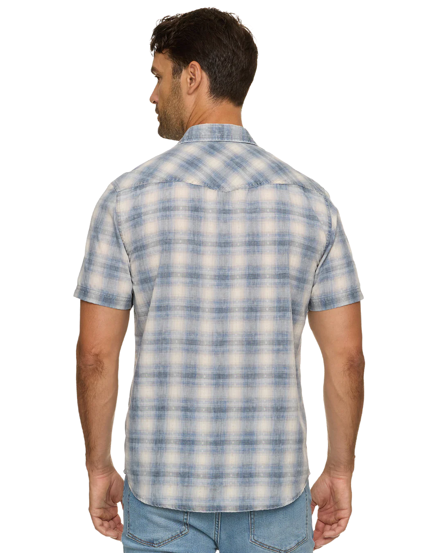 SM26WS3751 Bourne SS Vintage Soft Plaid Western Shirt