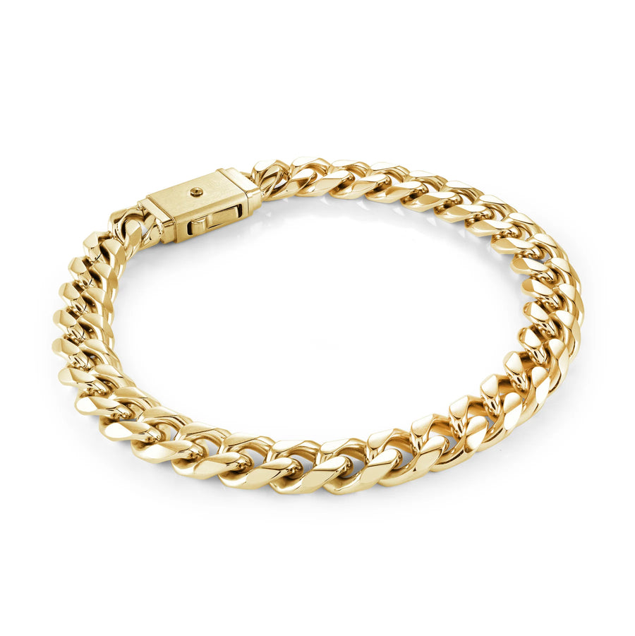 8mm Classic Curb Box Clasp Bracelet