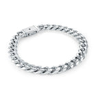 8mm Classic Curb Box Clasp Bracelet