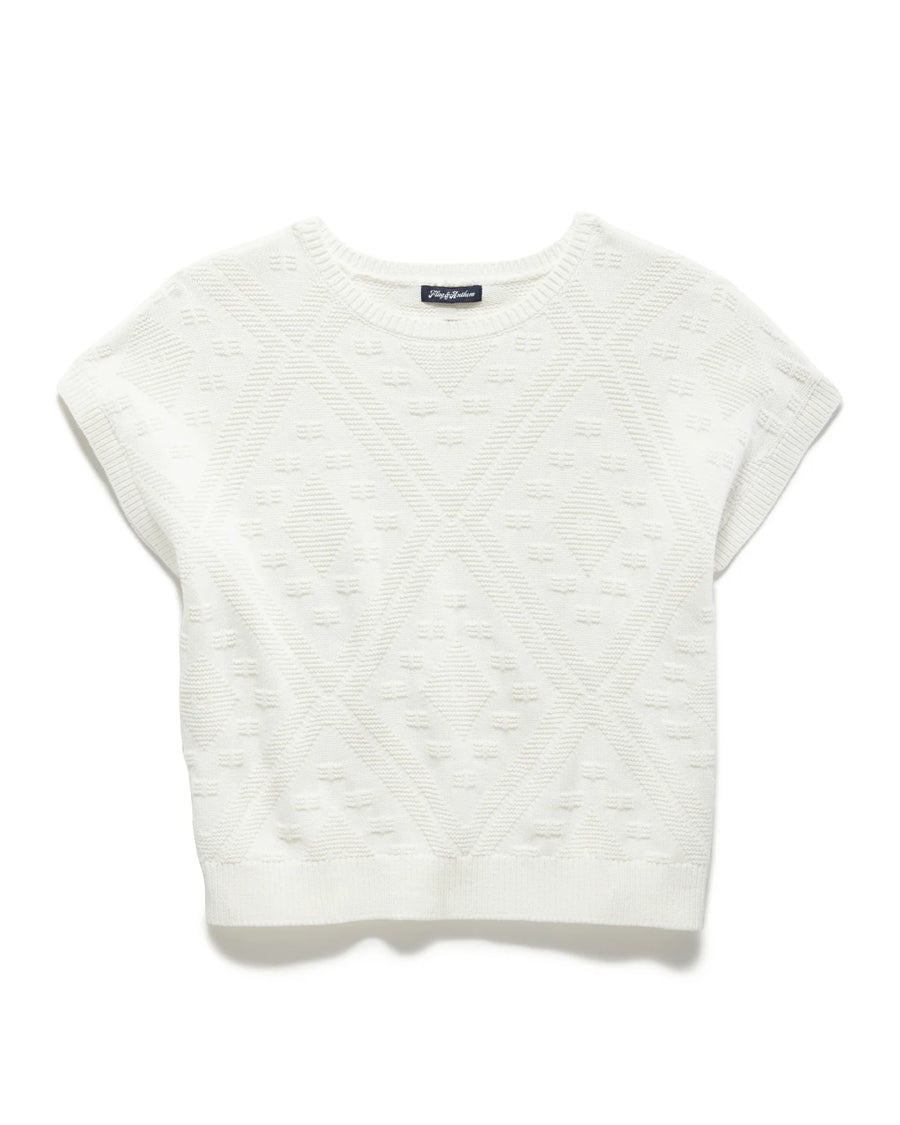 Sabina Knit Tee White