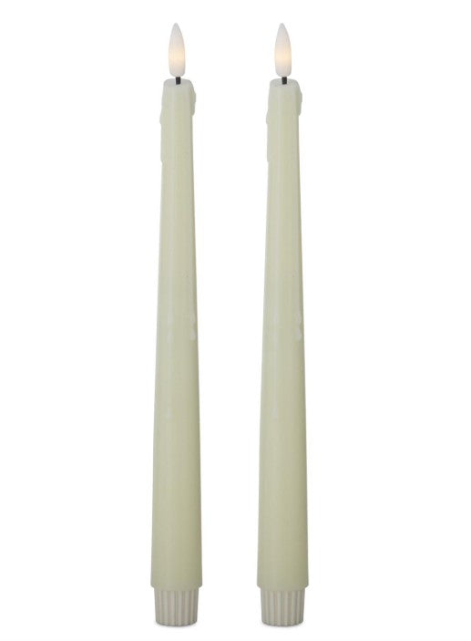 19642B Set of 2 11.5 Inch LED Drip Taper Candles