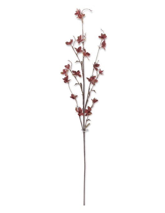 42449A 40 Inch Burgundy Brown Magnolia Blossom Spray