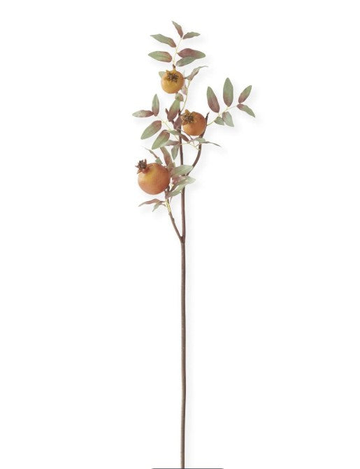 42767A 29 Inch Orange Pomegranate Stem