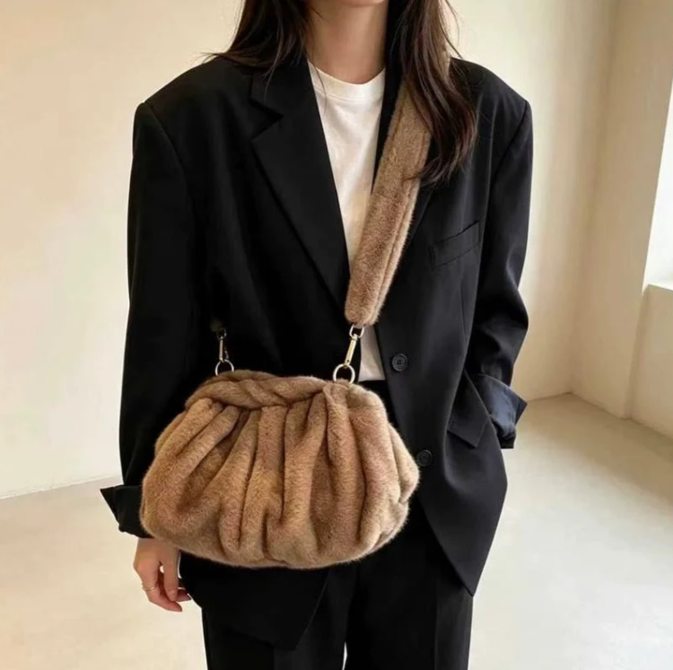 Vivienne Faux Mink Clutch/Crossbody