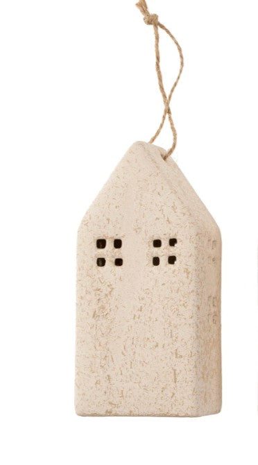 Ceramic House Ornaments Cream