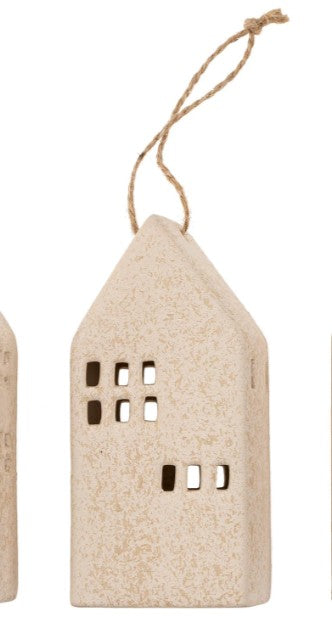 Ceramic House Ornaments Cream