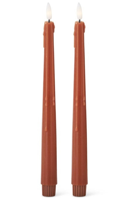 19642B Set of 2 11.5 Inch LED Drip Taper Candles