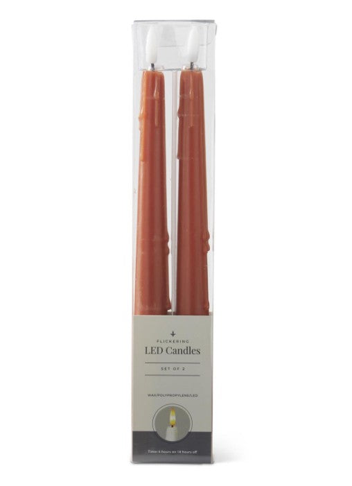 19642B Set of 2 11.5 Inch LED Drip Taper Candles