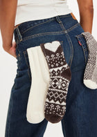 Nordic Knit Sock Pack Brown Pattern