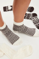 Nordic Knit Sock Pack Brown Pattern