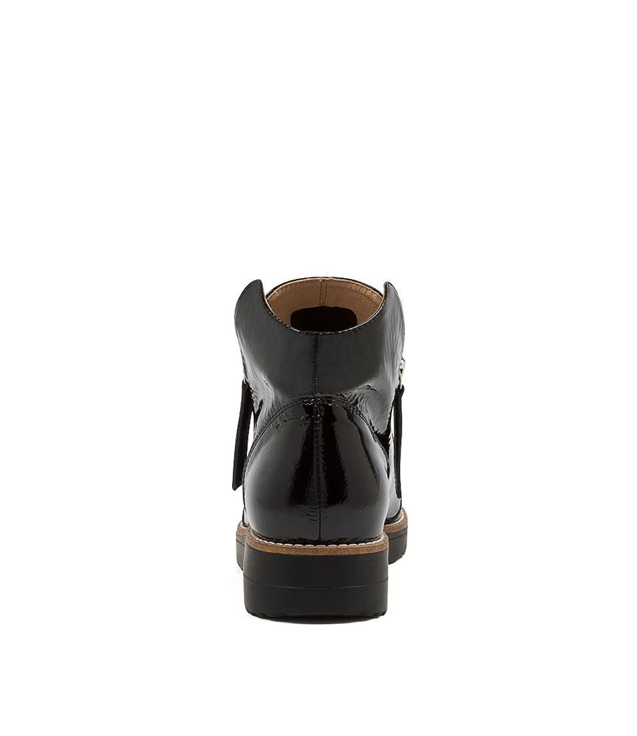 Ohmy So Patent Black Ankle Boot