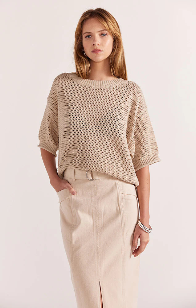 Nora Open Knit Tee