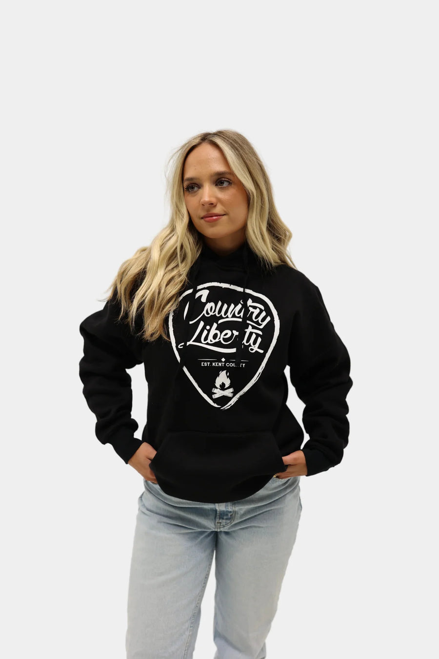 Country Liberty Black Hoodie