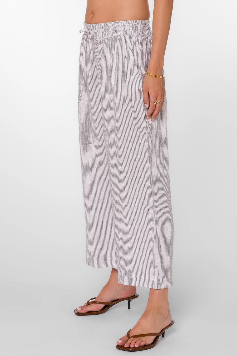 Wendy Black Stripe Pants
