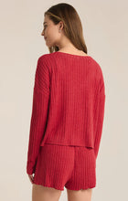 Mara Long Sleeve Cardigan Top - Haute Red