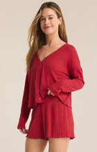 Mara Long Sleeve Cardigan Top - Haute Red