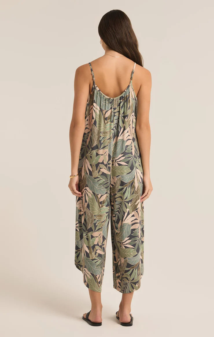 Flared Cusco Jumpsuit - Grape Leaf