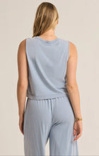 Sloane Jersey Denim Muscle Tank - Washed Indigo