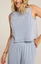 Sloane Jersey Denim Muscle Tank - Washed Indigo