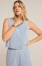 Sloane Jersey Denim Muscle Tank - Washed Indigo