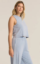 Sloane Jersey Denim Muscle Tank - Washed Indigo
