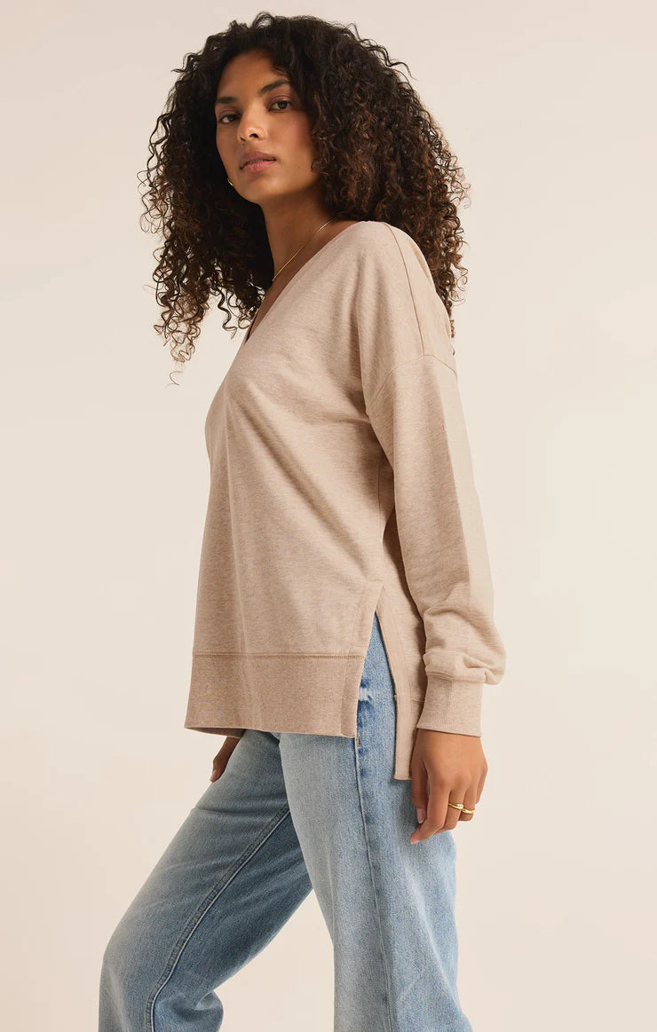 Modern V-Neck Weekender Light Oatmeal