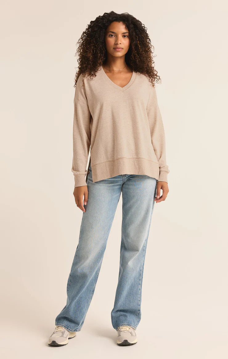 Modern V-Neck Weekender Light Oatmeal