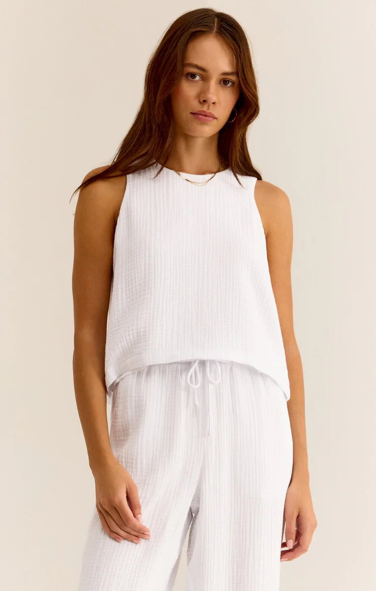 Beau Gauze Top White