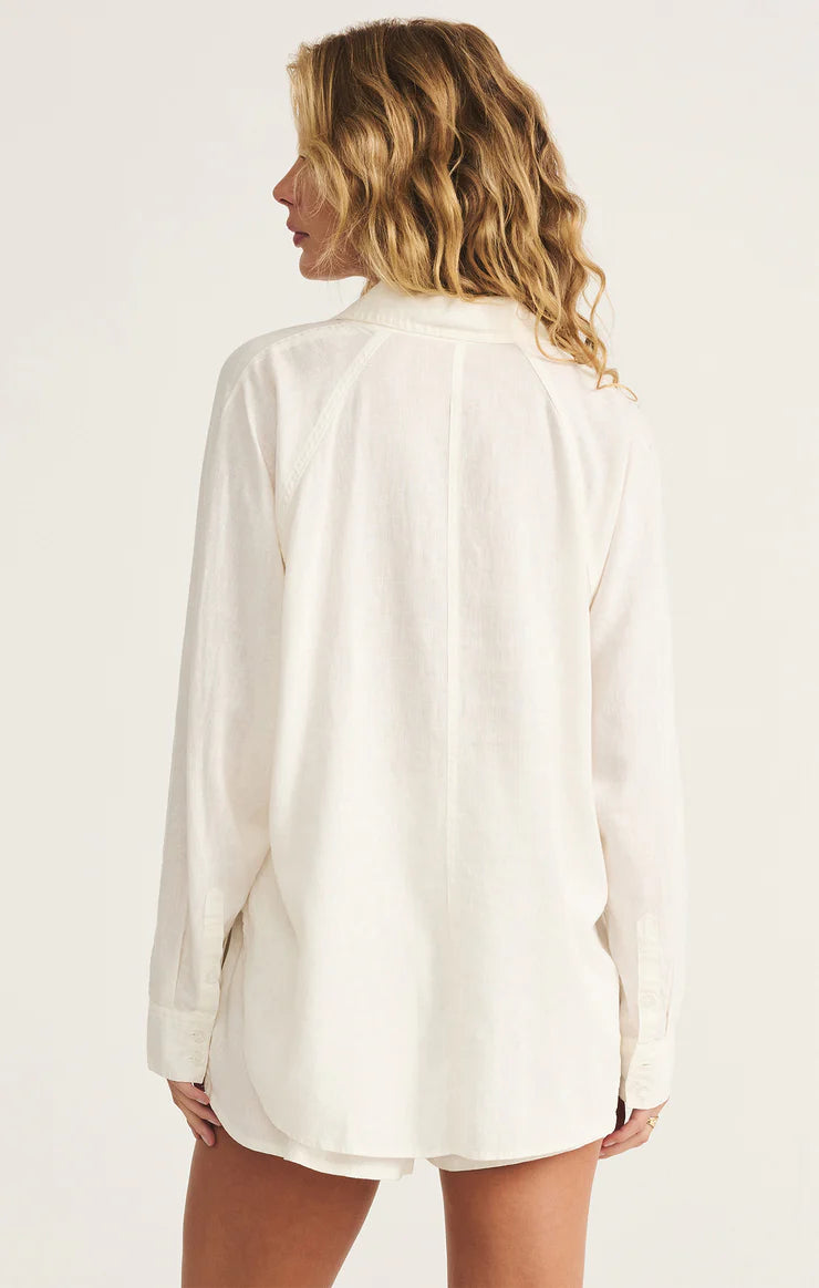 Perfect Linen Top White