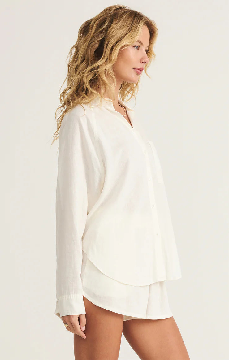 Perfect Linen Top White