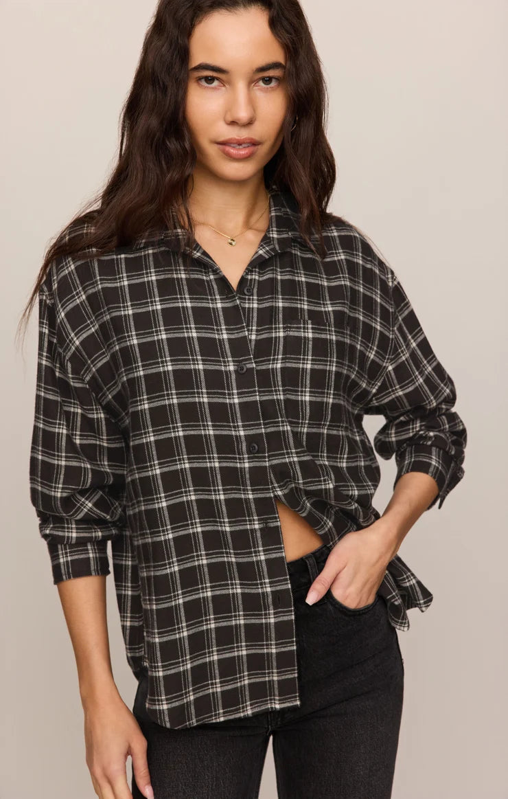 River Plaid Button Up