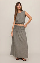 Merit Cropped Gingham Linen Top