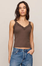 Eve Lace Trim Tank Cocoa Latte