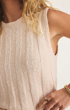 Calan Rib Sweater Cropped Tank Sea Salt
