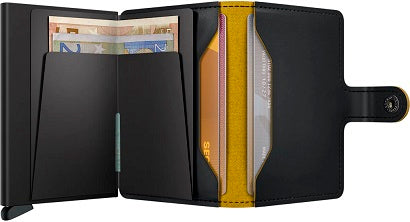 Secrid Miniwallet Matte Black & Ochre