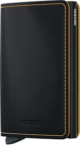 Secrid Slimwallet Matte Black & Ochre
