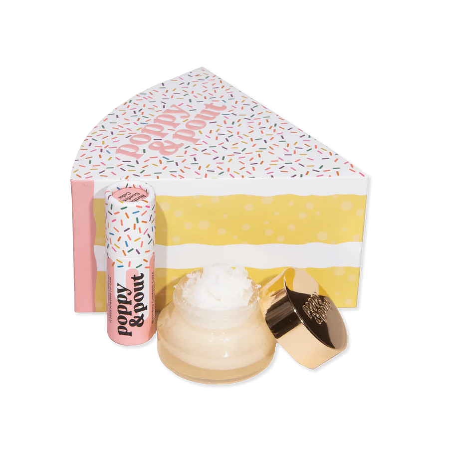 Poppy and Pout Gift Set Birthday Confetti Cake
