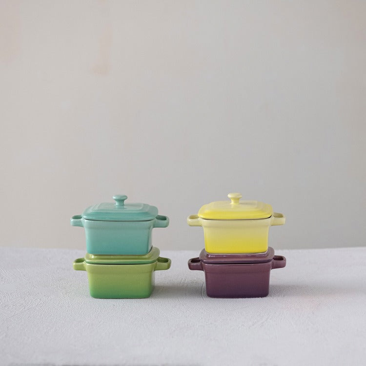 Stoneware Mini Baker w Lid