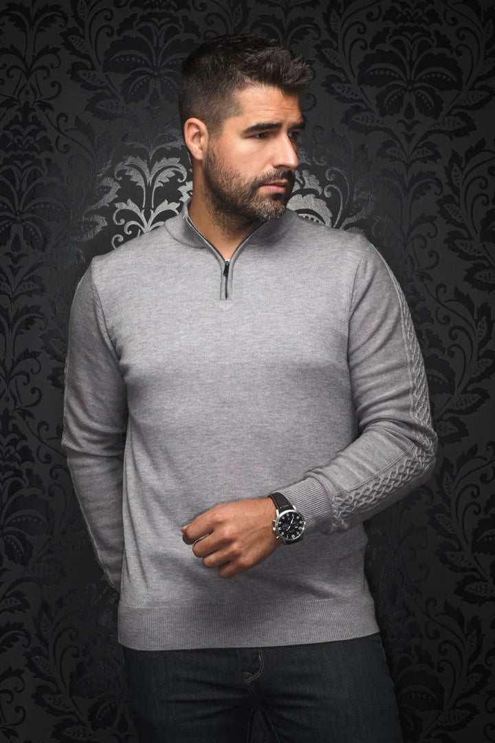 Mesta Merino Wool Sweater Med Grey