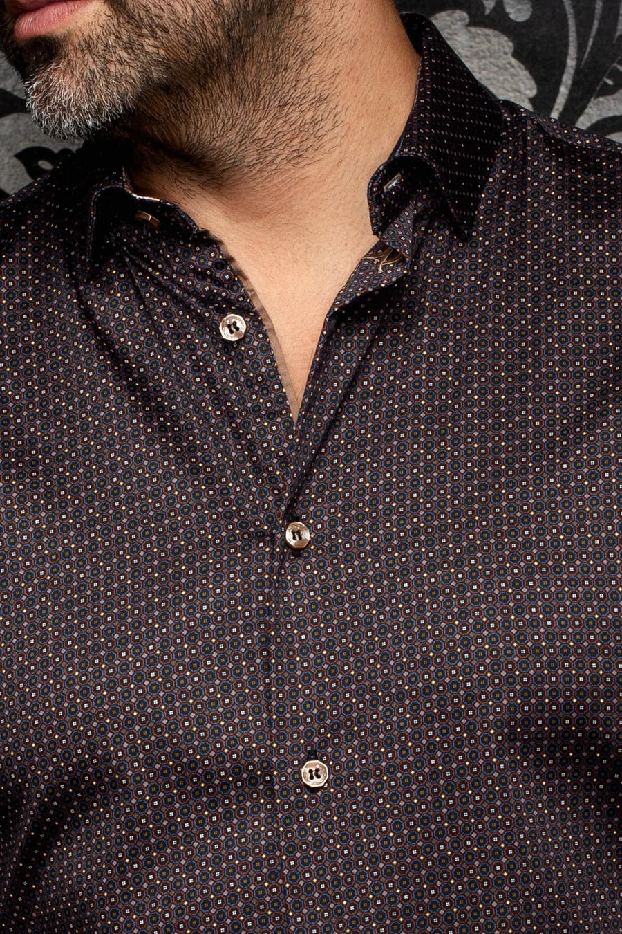 Robroy Woven Shirt Black Rust