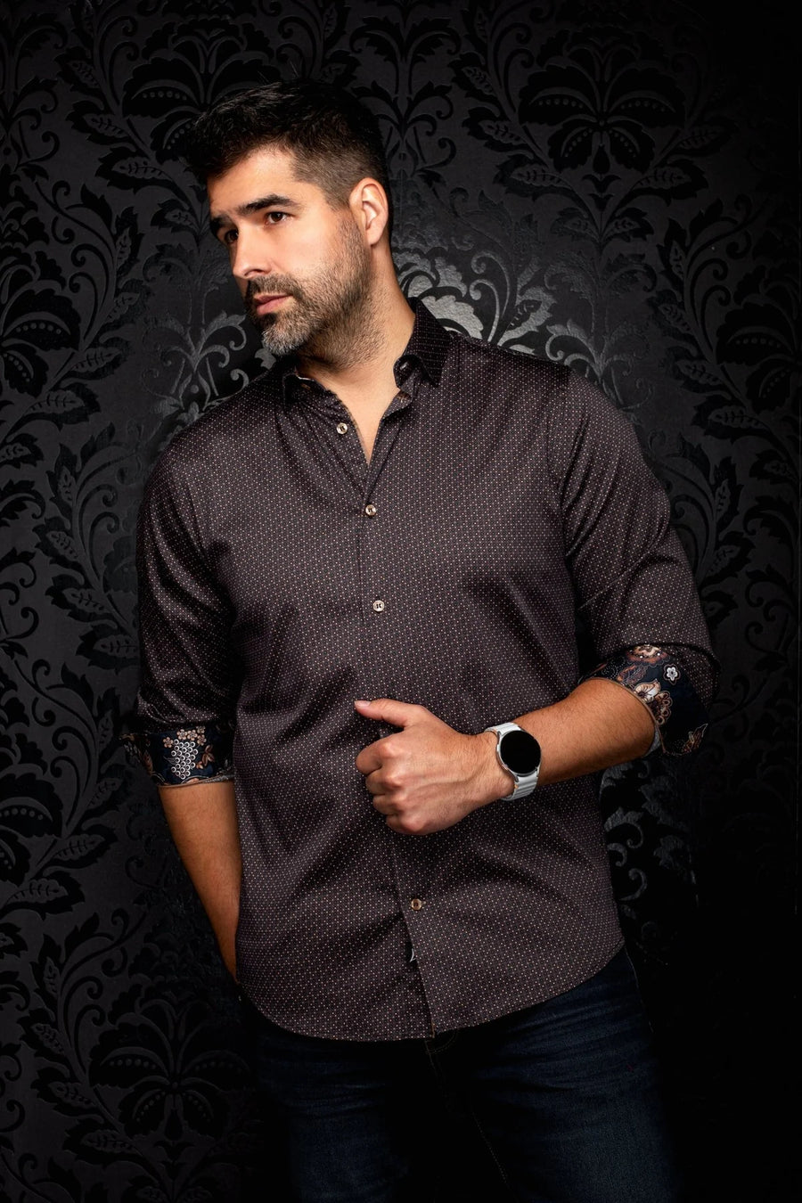 Robroy Woven Shirt Black Rust