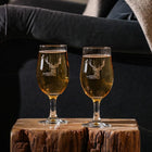 2 Craft Beer Glasses - Stag