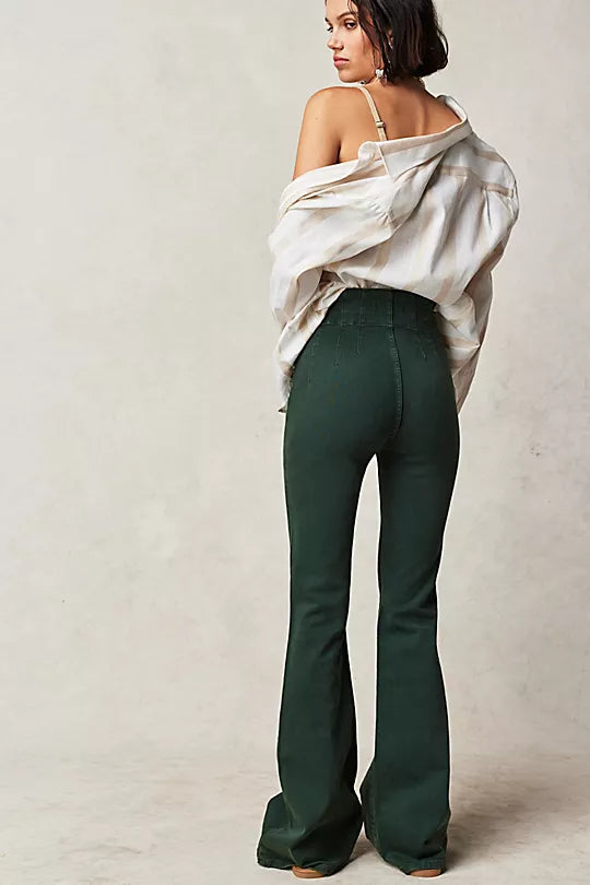 Free People - Jayde Flare Jeans Forest