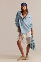 Free People - Denim Dreaming Pullover