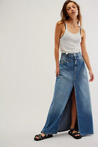 Free People - Come As You Are Denim Maxi Skirt